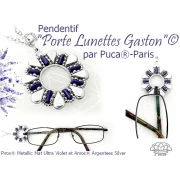 Cuentas de cristal Piros® de Puca® 2x5 mm - Ultravioleta metalizado mate x10 g