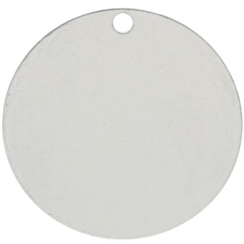 Lentejuela para grabar de 18 mm - grosor 0,4 mm - Plata 925 x1