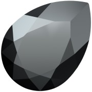 Cabujón PureCrystal 4320 6x4 mm - Jet Hematita x1