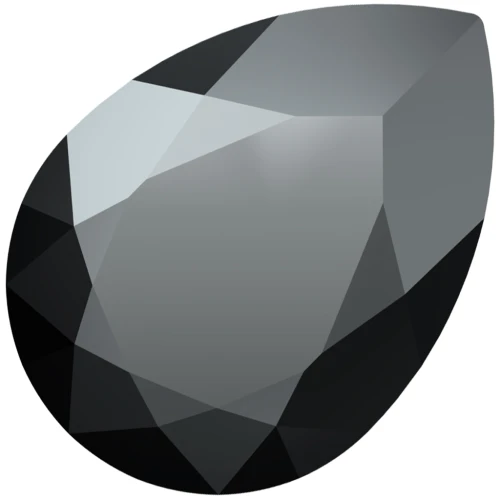 Cabujón PureCrystal 4320 6x4 mm - Jet Hematita x1