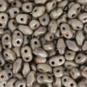 MiniDuo 2x4 mm - Blanco Opaco Travertino Oscuro Mate x10g