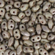 MiniDuo 2x4 mm - Blanco Opaco Travertino Oscuro Mate x10g