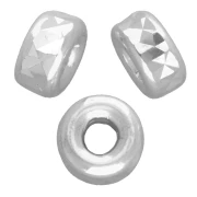 Cuentas arandalas Heishi con acabado diamantado de 5 mm - Plata 925 x5
