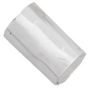 Cuenta tubular martillada de 5x3 mm - Plata 925 x1