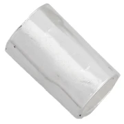 Cuenta tubular martillada de 5x3 mm - Plata 925 x1