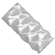 Cuenta tubular de 10 x 4,5 mm con efecto diamantado - Plata 925 x1