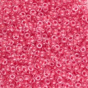 Cuentas Rocalla Miyuki 11/0 226 - Cristal con ribete en coral oscuro x8 g