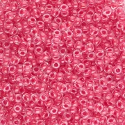 Cuentas Rocalla Miyuki 11/0 226 - Cristal con ribete en coral oscuro x8 g