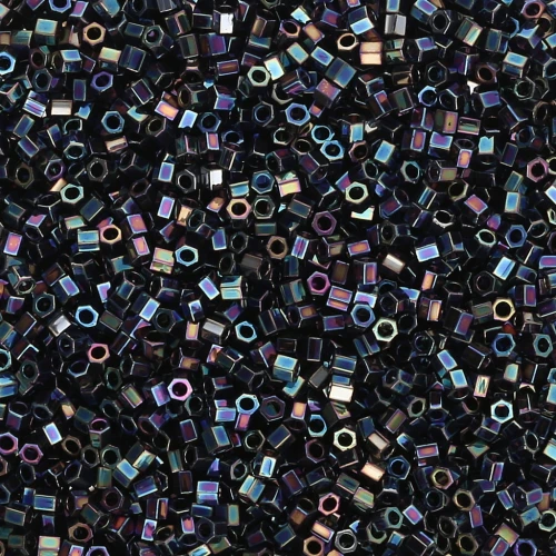 Miyuki Delica 15/0 Hex Cut DBSC0005 - Azul iris variegado metalizado x5 g