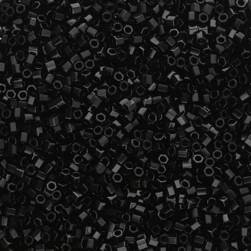 Miyuki Delica 15/0 Hex Cut DBSC0010 - Negro x5 g