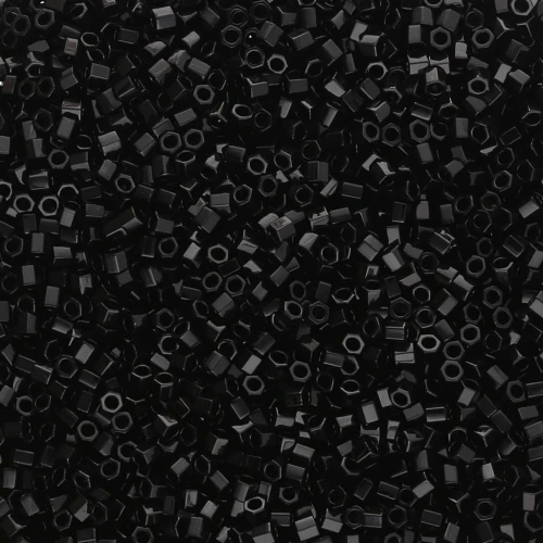Miyuki Delica 15/0 Hex Cut DBSC0010 - Negro x5 g