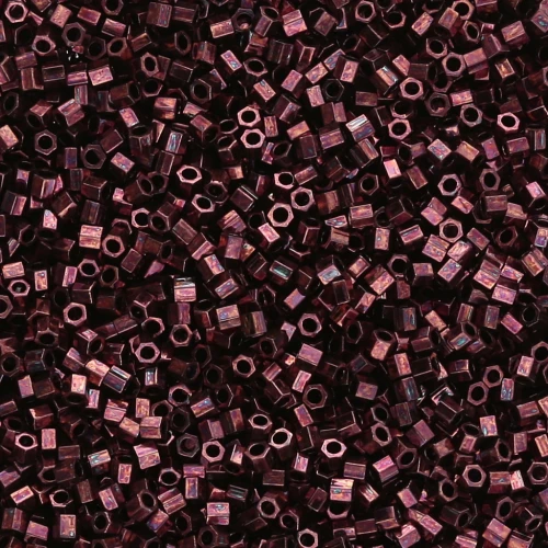 Miyuki Delica 15/0 Hex Cut DBSC0012 - Dark Raspberry Metallic x5 g