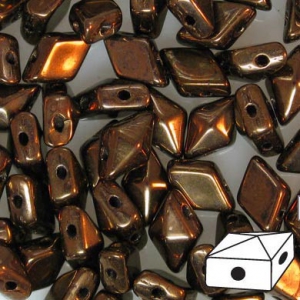 Diamonduo 2-hole 5x8 mm Dark Bronze x10g