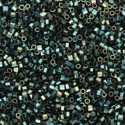 Miyuki Delica 15/0 Hex Cut DBSC0027 - Verde oscuro iris metalizado x5 g