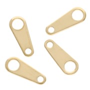 Sujeciones ovaladas de 10 x 4 mm - Chapado en oro de 3 micras x 4