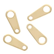 Sujeciones ovaladas de 10 x 4 mm - Chapado en oro de 3 micras x 4