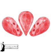 Cuentas de cristal Amos® de Puca® 5x8 mm - Dark Peach Mishmash x10 g