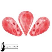 Cuentas de cristal Amos® de Puca® 5x8 mm - Dark Peach Mishmash x10 g