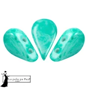 Cuentas de cristal Amos® de Puca® 5x8 mm - Mezcla de esmeraldas x10 g