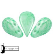 Cuentas de cristal Amos® de Puca® 5x8 mm - Green Mishmash x10 g