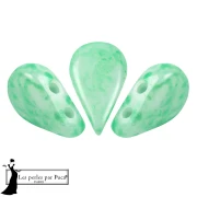 Cuentas de cristal Amos® de Puca® 5x8 mm - Green Mishmash x10 g