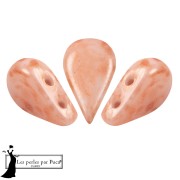 Cuentas de cristal Amos® de Puca® 5x8 mm - Peach Mishmash x10 g