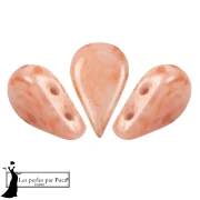 Cuentas de cristal Amos® de Puca® 5x8 mm - Peach Mishmash x10 g