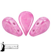 Cuentas de cristal Amos® de Puca® 5x8 mm - Rosa Mishmash x10 g