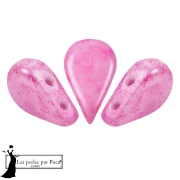 Cuentas de cristal Amos® de Puca® 5x8 mm - Rosa Mishmash x10 g