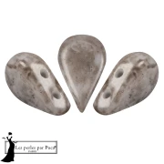 Cuentas de cristal Amos® de Puca® 5x8 mm - Taupe Mishmash x10 g