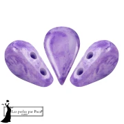 Cuentas de cristal Amos® de Puca® 5x8 mm - Mezcla de violetas x10 g