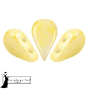 Cuentas de cristal Amos® de Puca® 5x8 mm - Yellow Mishmash x10 g