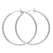 Clips Créoles - Para orejas no perforadas 35 mm - Plata x2