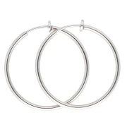 Clips Créoles - Para orejas no perforadas 35 mm - Plata x2
