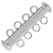 Cierre corredizo de 4 filas 27 mm - Plata x1|raw }}