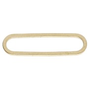 Anillas de montaje y tejido rectangular redondeado 22x6 mm - Latón sin tratar x1