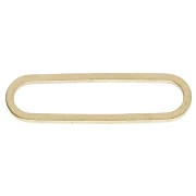 Anillas de montaje y tejido rectangular redondeado 22x6 mm - Latón sin tratar x1