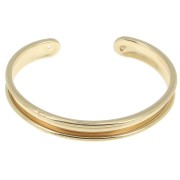 Base pulsera Eco latón con reborde curvado 10 mm dorado x1|raw }}