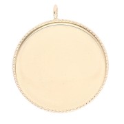Engaste colgante para cabujón con base plana 18 mm - Oro x1