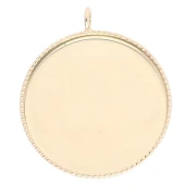Engaste colgante para cabujón con base plana 18 mm - Oro x1