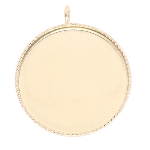 Engaste colgante para cabujón con base plana 18 mm - Oro x1