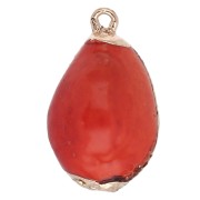 Colgante de concha de Cauri de 20 a 25 mm de color con adorno de Dorado - Naranja x1|raw }}