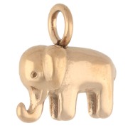Dije de elefante de 13 mm - Acero inoxidable 316 dorado x1|raw }}
