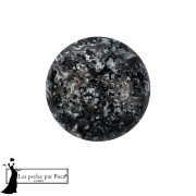 Cabujón redondo de cristal de Puca® de 14 mm - Enamel Grey x1