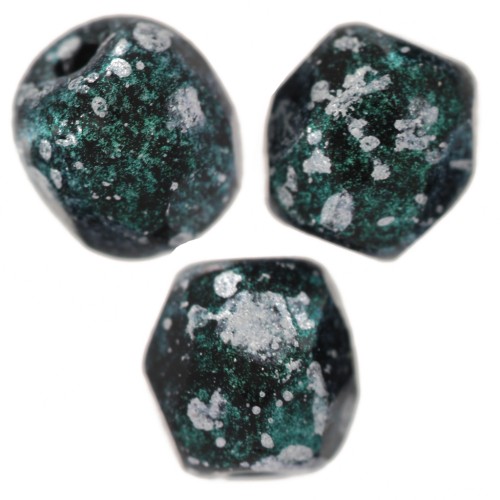 Facetadas 4 mm Jet Tweedy Green x50