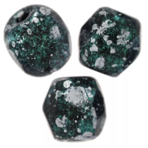 Facetadas 4 mm Jet Tweedy Green x50
