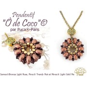 Cuentas de cristal Samos® de Puca® 5x7 mm - Bronce claro cobrizo x10 g