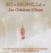 Cuentas de cristal Amos® de Puca® 5x8 mm - Bronce India Rose x10 g