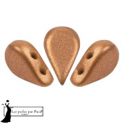 Cuentas de cristal Amos® de Puca® 5x8 mm - Bronce claro cobrizo x10 g