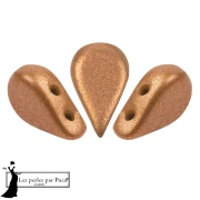 Cuentas de cristal Amos® de Puca® 5x8 mm - Bronce claro cobrizo x10 g